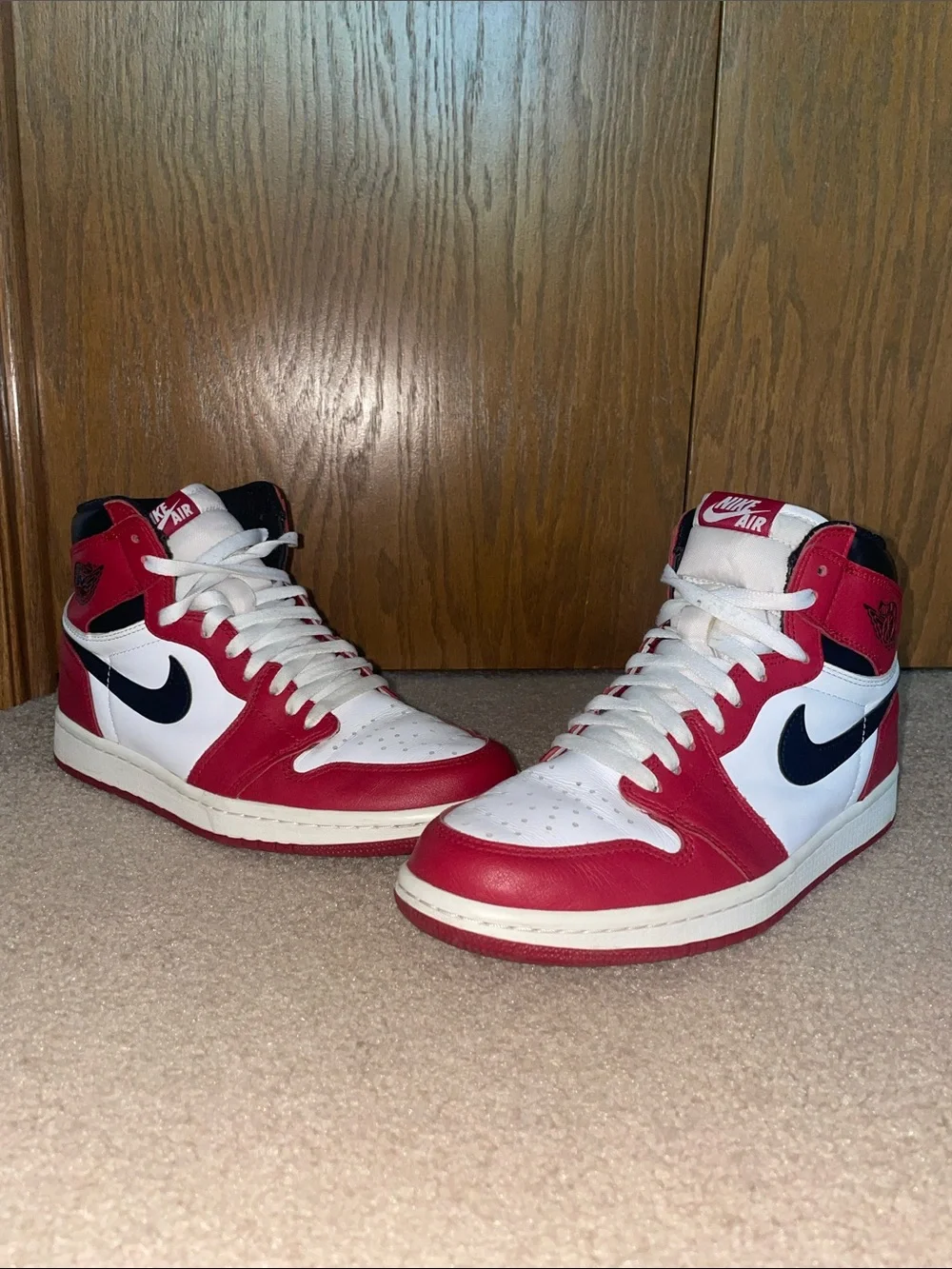 Nike 2015 “Spiderman” White/Red/Black Men's High Sneakers- No box